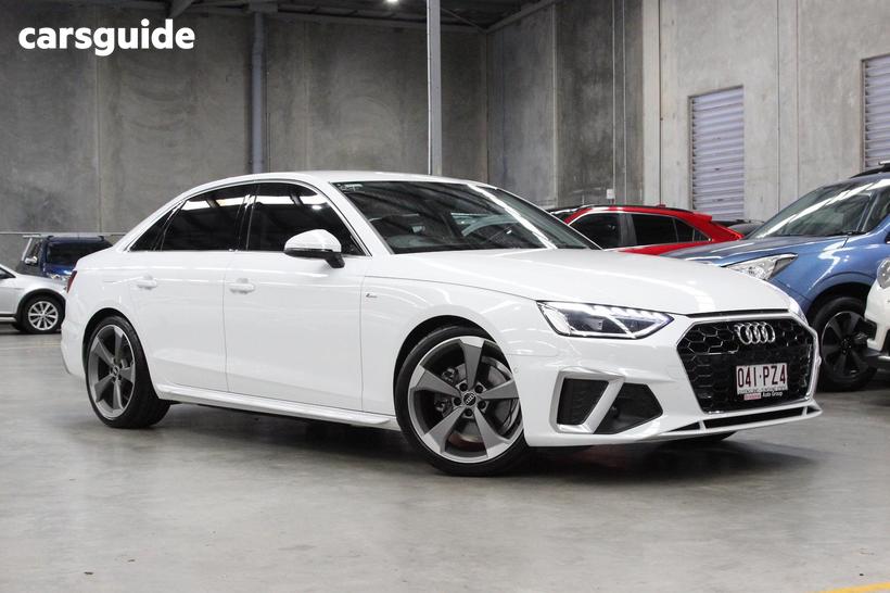 White 2021 Audi A4 Sedan 35 Tfsi Mhev