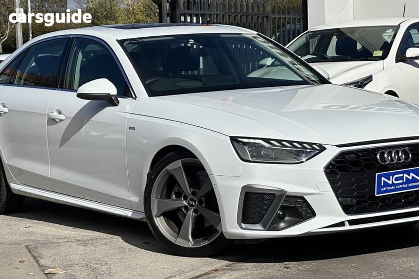 White 2021 Audi A4 Sedan 35 Tfsi S Line Mhev