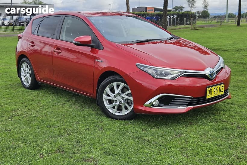 Red 2016 Toyota Corolla Hatchback Hybrid