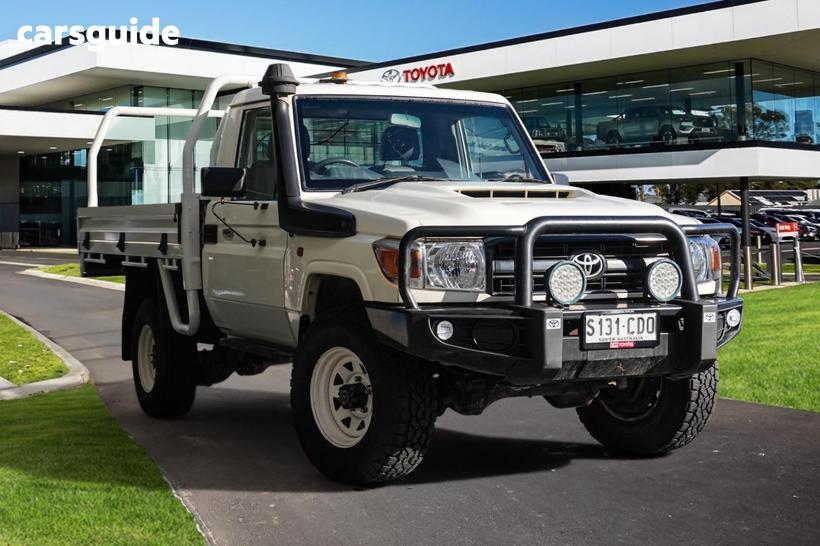 White 2019 Toyota Landcruiser Cab Chassis Workmate (4X4)