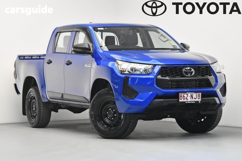 Blue 2024 Toyota Hilux Double Cab Pick Up Workmate Hi-Rider (4X2)