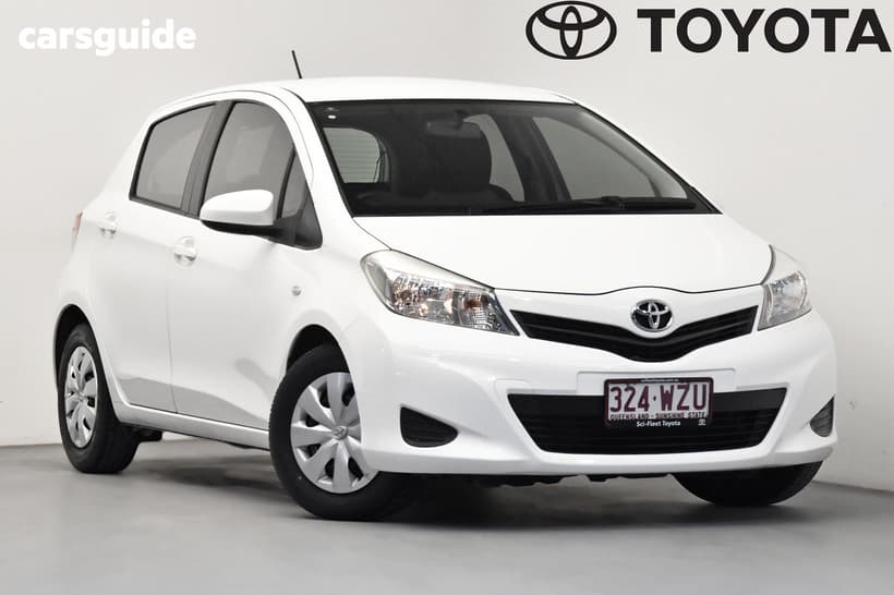 White 2013 Toyota Yaris Hatchback Yr