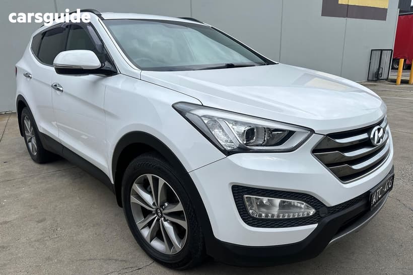 White 2015 Hyundai Santa FE Wagon Elite Crdi (4X4)