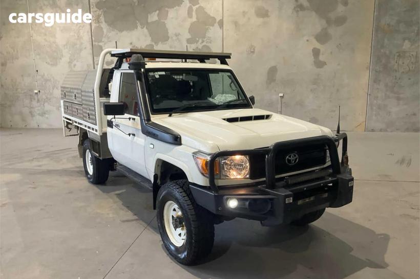 White 2020 Toyota Landcruiser Cab Chassis Workmate
