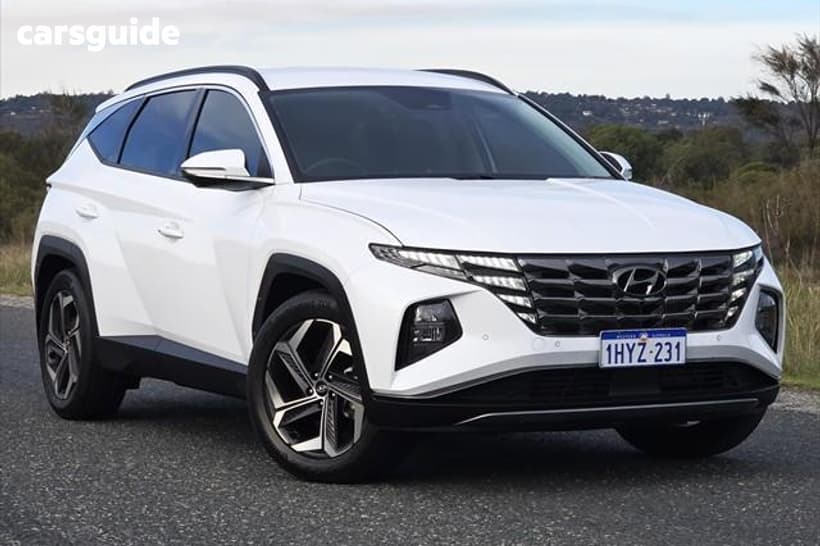 White 2023 Hyundai Tucson Wagon Highlander (Awd)