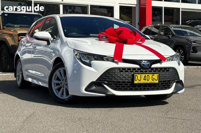 White 2023 Toyota Corolla Hatchback Ascent Sport Hybrid