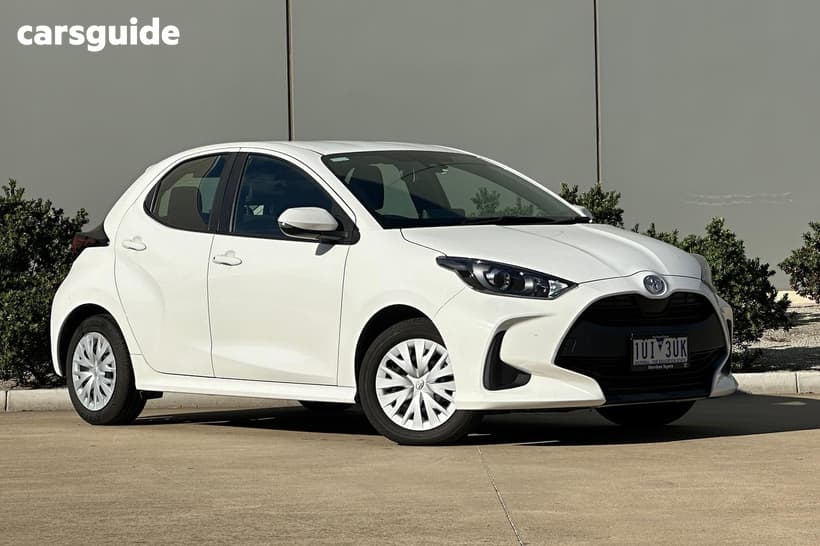 White 2021 Toyota Yaris Hatchback Ascent Sport
