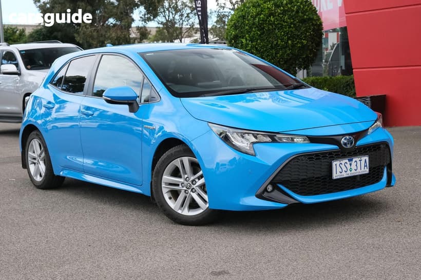 Blue 2022 Toyota Corolla Hatchback Sx Hybrid