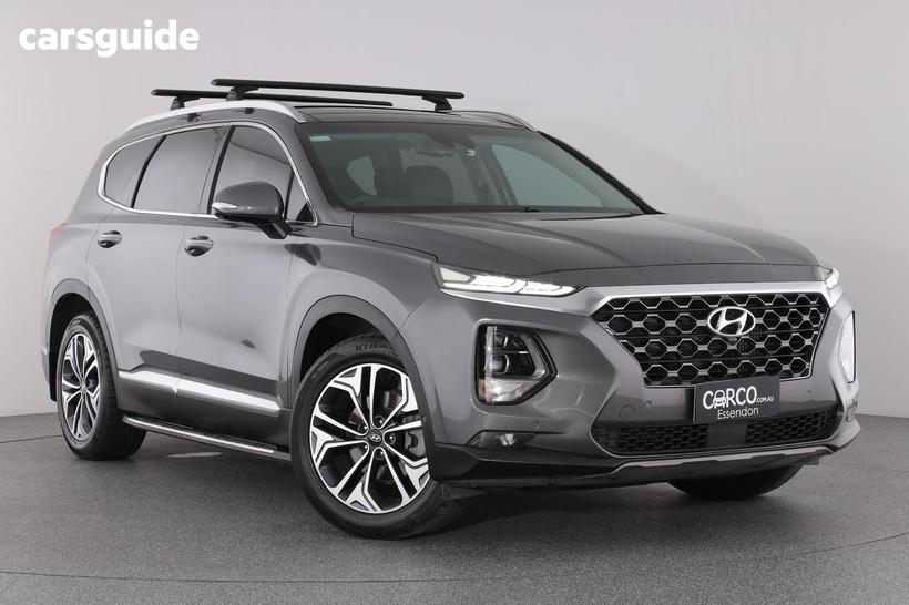 Grey 2020 Hyundai Santa FE Wagon Highlander Crdi Burg (Awd)