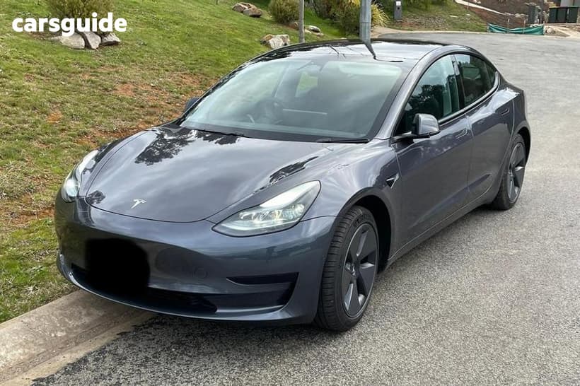 Grey 2023 Tesla Model 3 Sedan Rear-Wheel Drive