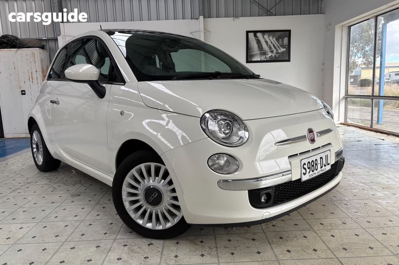 White 2013 Fiat 500 Hatchback Rock Star