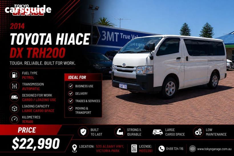 White 2014 Toyota HiAce Commercial DX TRH200