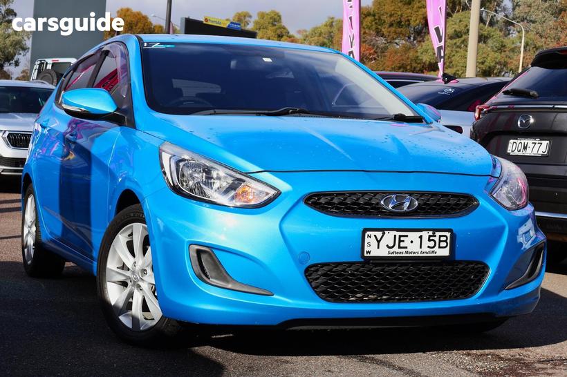 Blue 2018 Hyundai Accent Hatchback Sport