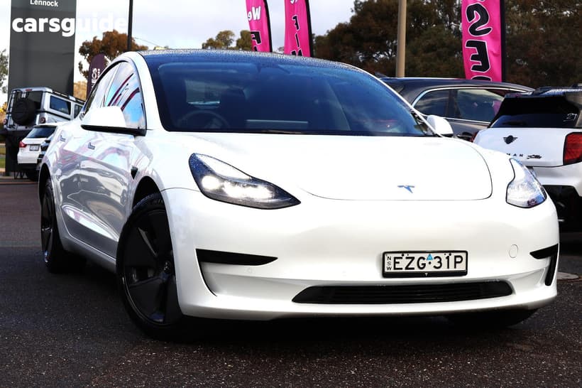 White 2023 Tesla Model 3 Sedan Rear-Wheel Drive
