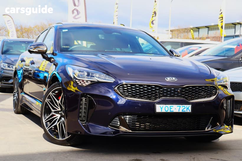 Blue 2021 Kia Stinger Sedan Gt (Black Leather)