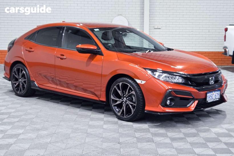 Orange 2020 Honda Civic Hatchback Rs