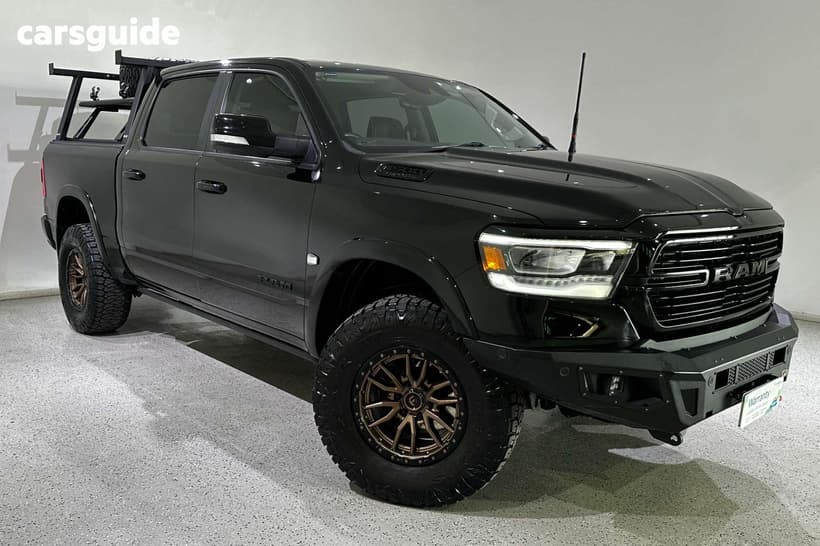 Black 2022 RAM 1500 Crew Cab Utility Laramie (Hybrid)