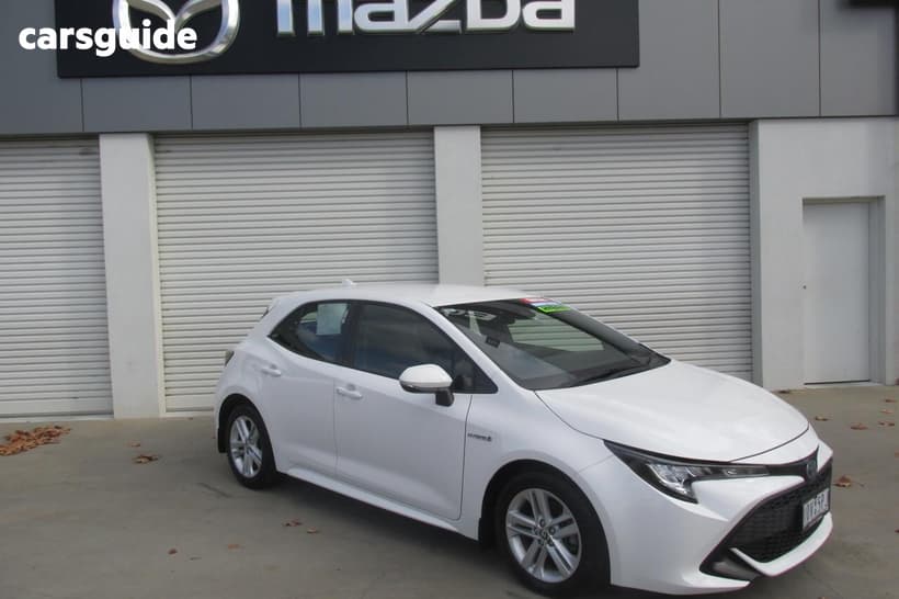 White 2019 Toyota Corolla Hatchback Ascent Sport (Hybrid)