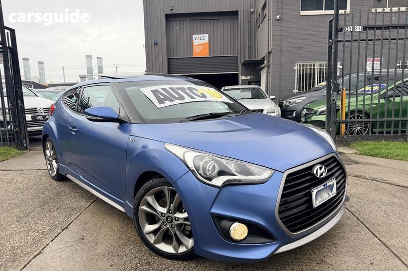 Blue 2015 Hyundai Veloster Coupe Sr Turbo Blue Interior