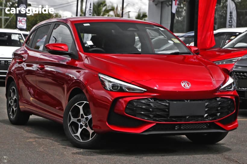Red 2025 MG MG3 Hatchback Excite Hybrid+