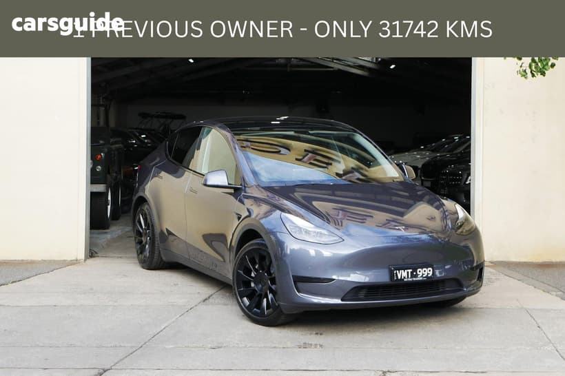 Grey 2022 Tesla Model Y Wagon Rear-Wheel Drive