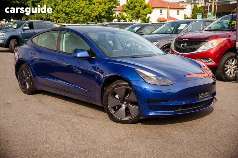 Blue 2023 Tesla Model 3 Sedan Rear-Wheel Drive