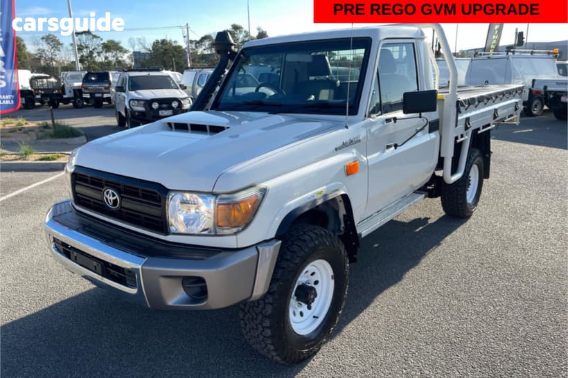 White 2018 Toyota Landcruiser Cab Chassis Workmate (4X4)