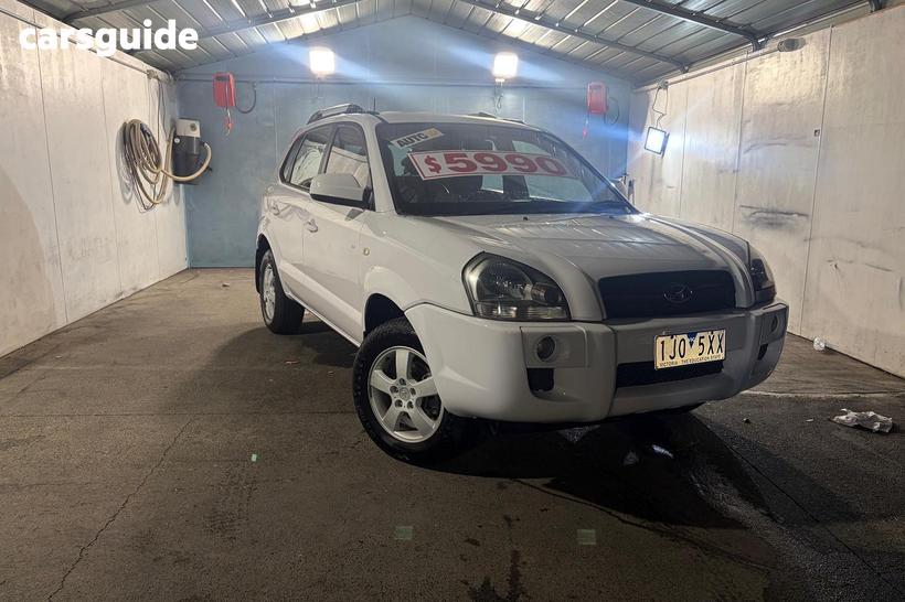 White 2007 Hyundai Tucson Wagon Sx
