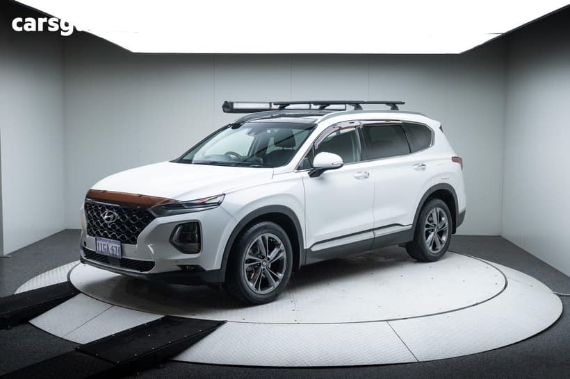 White 2019 Hyundai Santa FE Wagon Highlander Crdi Burg (Awd)