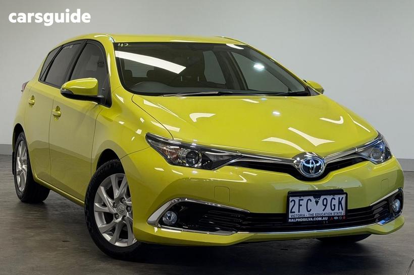 Yellow 2016 Toyota Corolla Hatchback Ascent Sport