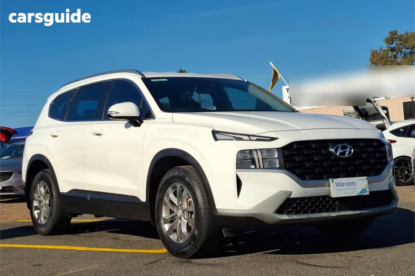 White 2021 Hyundai Santa FE Wagon Elite Crdi (Awd)