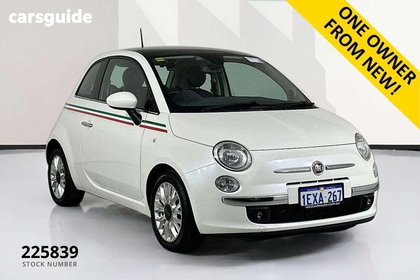White 2015 Fiat 500 Hatchback Lounge