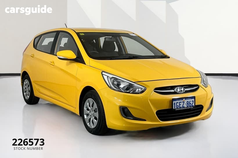 Yellow 2017 Hyundai Accent Hatchback Active