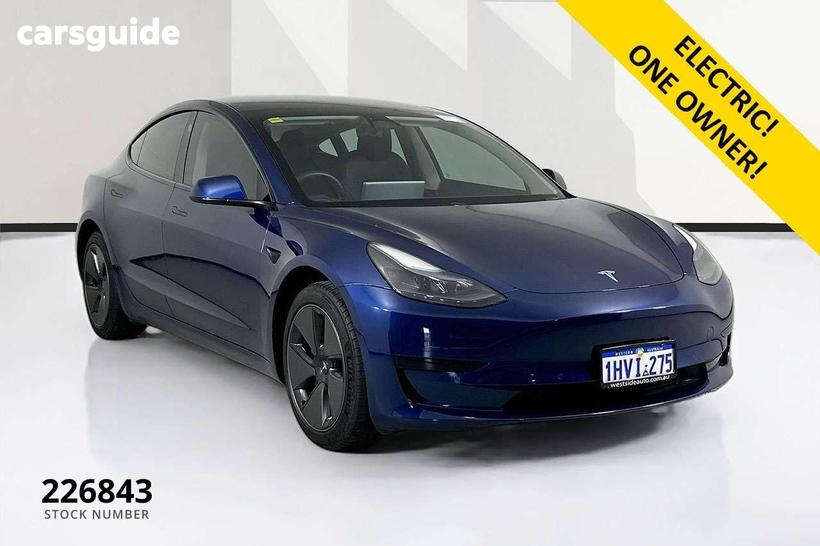 Blue 2023 Tesla Model 3 Sedan Rear-Wheel Drive