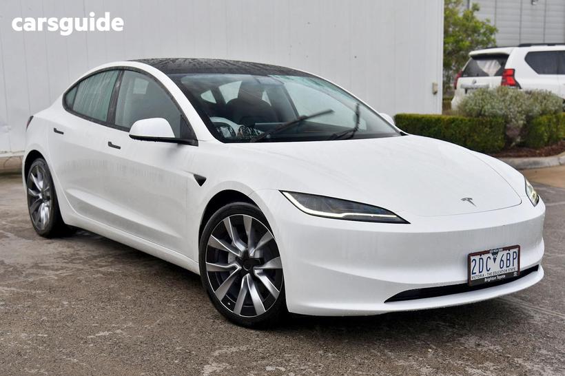 White 2024 Tesla Model 3 Sedan Rear-Wheel Drive