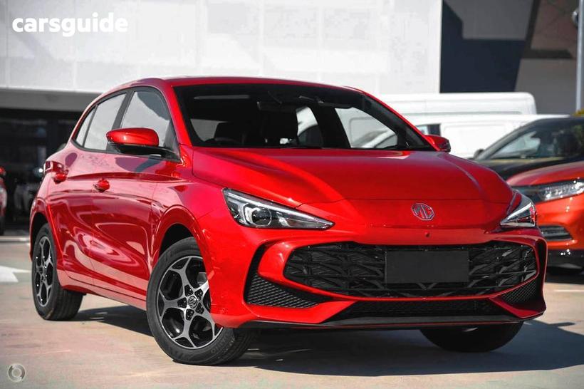 Red 2025 MG MG3 Hatchback Essence Hybrid+