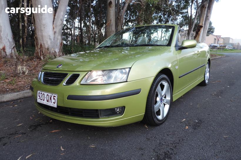 Green 2006 Saab 9-3 Convertible Vector