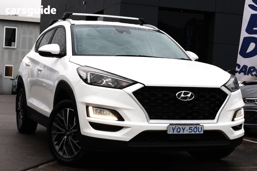 White 2019 Hyundai Tucson Wagon Active X (Awd) Black Int