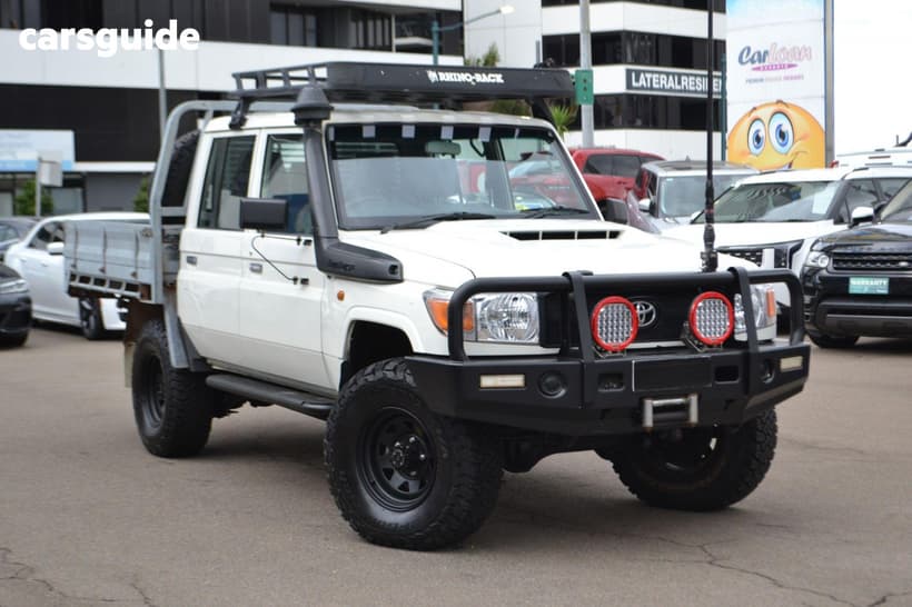White 2021 Toyota Landcruiser Double Cab Chassis Workmate