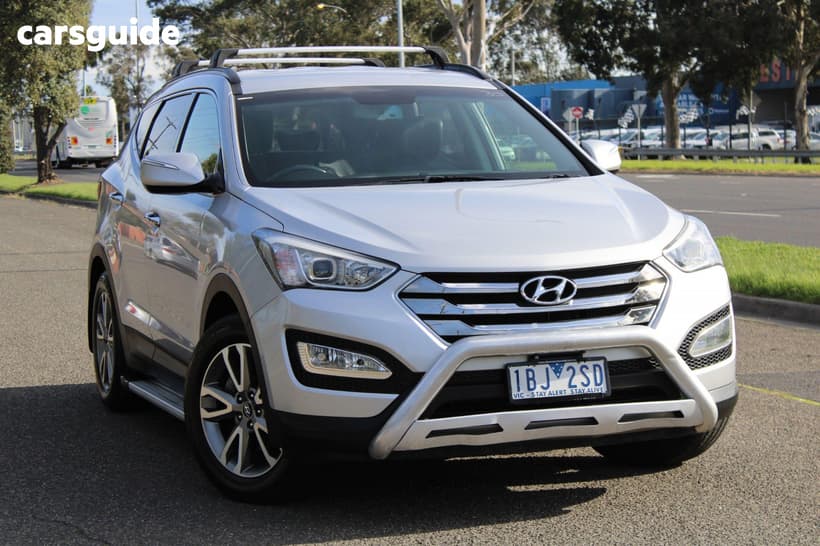 Silver 2014 Hyundai Santa FE Wagon Elite Crdi (4X4)