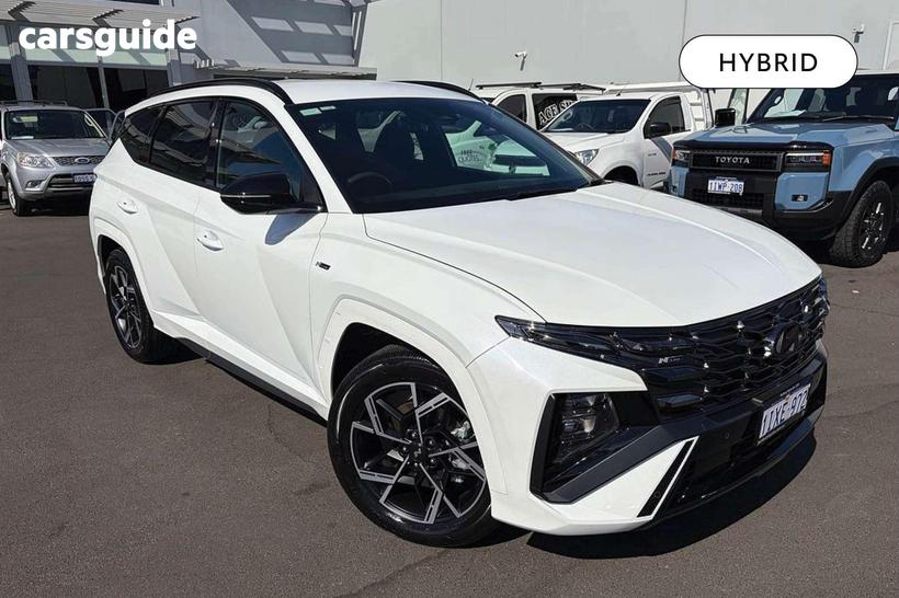 White 2024 Hyundai Tucson Wagon Elite Hybrid N Line (Awd)