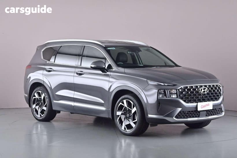 Grey 2021 Hyundai Santa FE Wagon Elite Crdi (Awd)