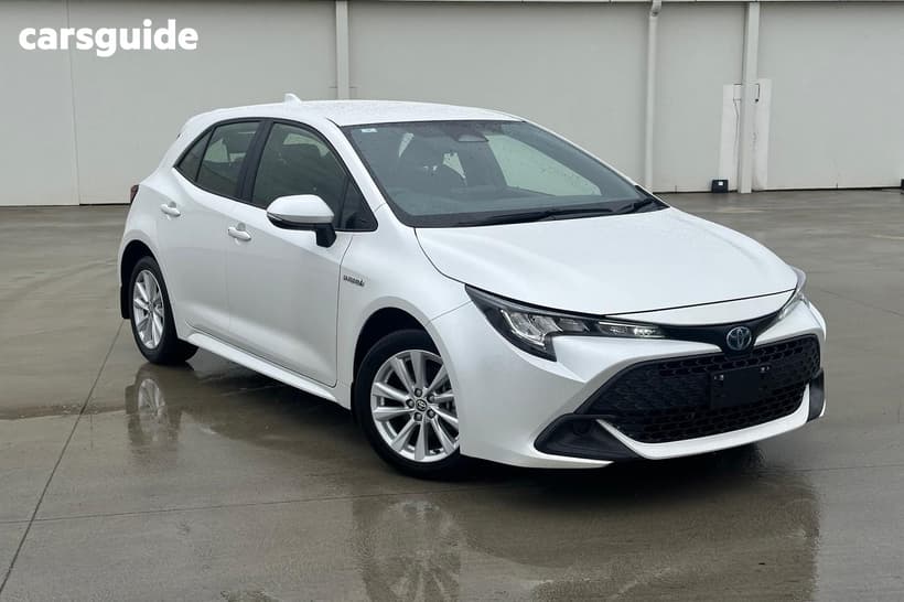 White 2023 Toyota Corolla Hatchback Ascent Sport Hybrid