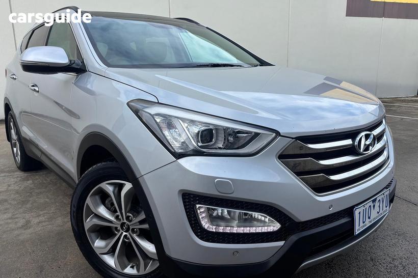 Silver 2015 Hyundai Santa FE Wagon Highlander Crdi (4X4)