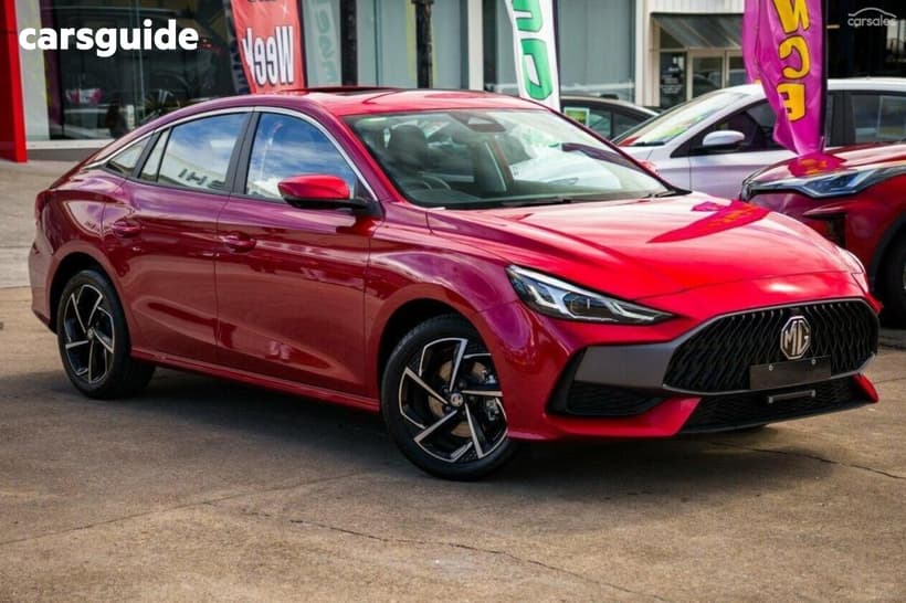 Red 2025 MG MG5 Sedan Essence