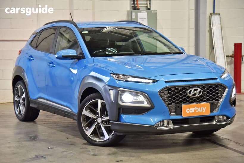 Blue 2017 Hyundai Kona Wagon Highlander (Awd)