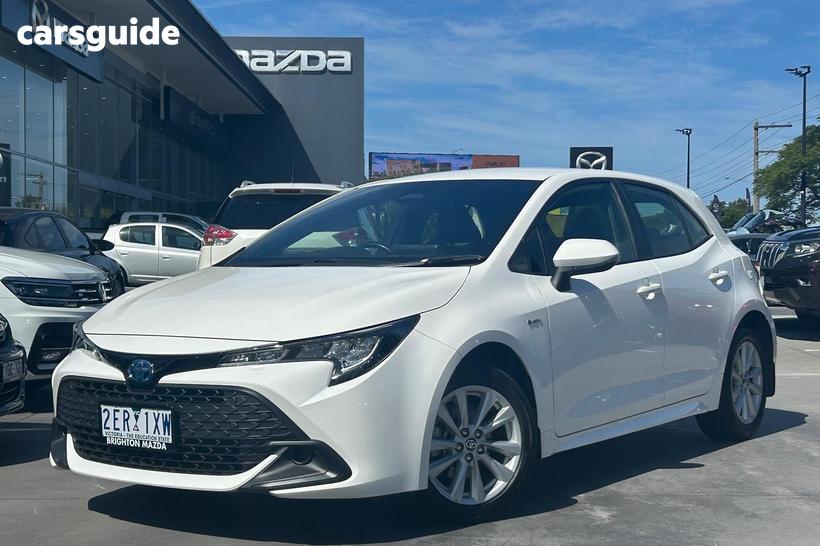 White 2024 Toyota Corolla Hatchback Ascent Sport Hybrid