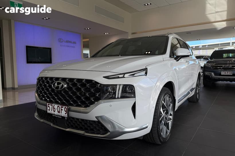 White 2020 Hyundai Santa FE Wagon Highlander Crdi (Awd)