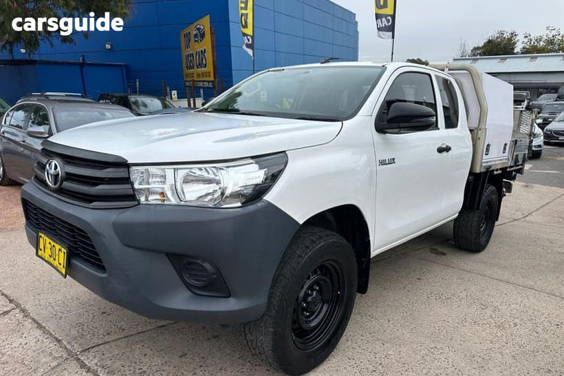 White 2019 Toyota Hilux X Cab Cab Chassis Workmate (4X4)