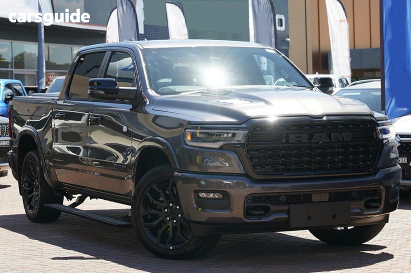 Grey 2025 RAM 1500 Crew Cab Utility Limited Rambox Ho Hurricane